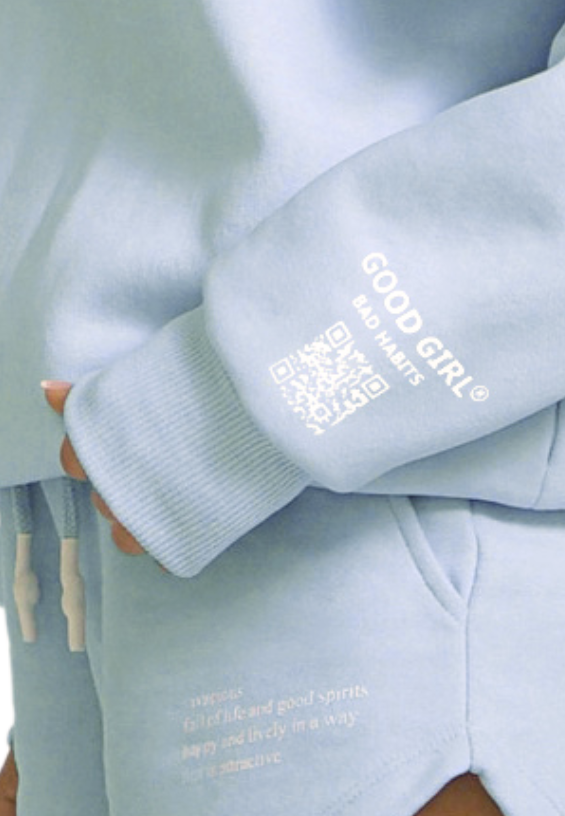 KRYMMY  Hoodie Hellblau GOOD GIRL BAD HABITS