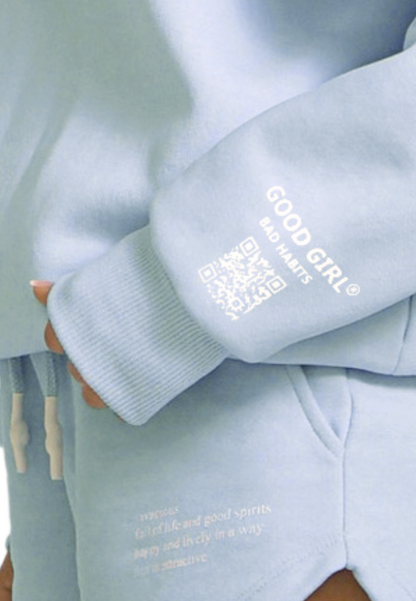 KRYMMY  Hoodie Hellblau GOOD GIRL BAD HABITS