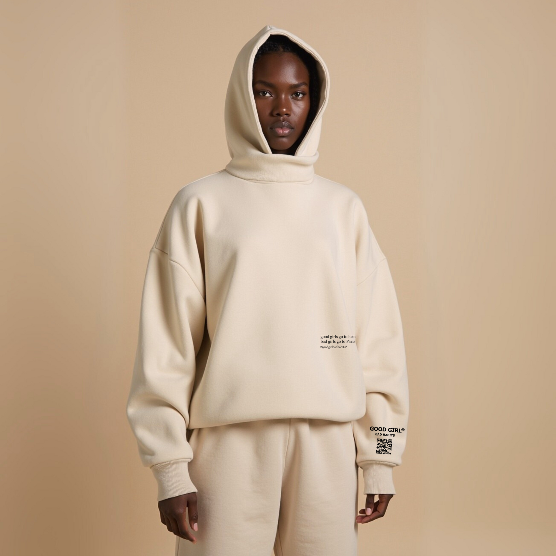 Hoodie "BAD GIRLS GO TO PARIS" - Pink GOOD GIRL BAD HABITS