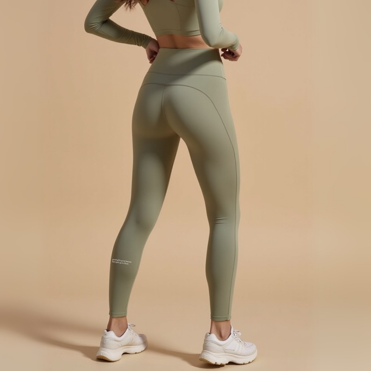 High-Waist Leggings – "BAD GIRLS GO TO PARIS" GOOD GIRL BAD HABITS