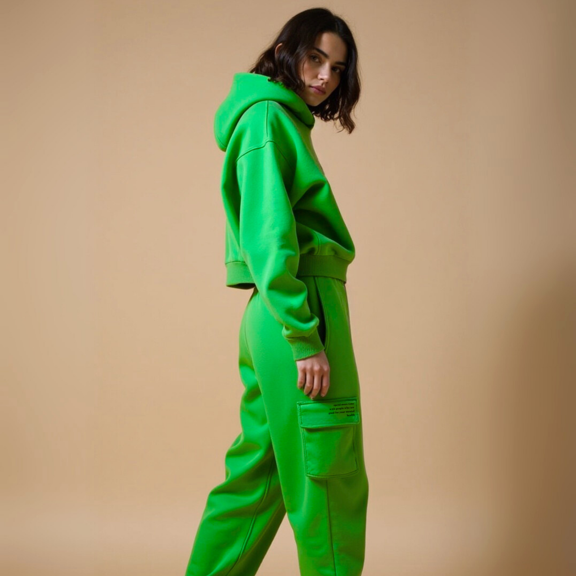 Crop Hoodie "TWENTY YEARS FROM NOW" - Weiss GOOD GIRL BAD HABITS