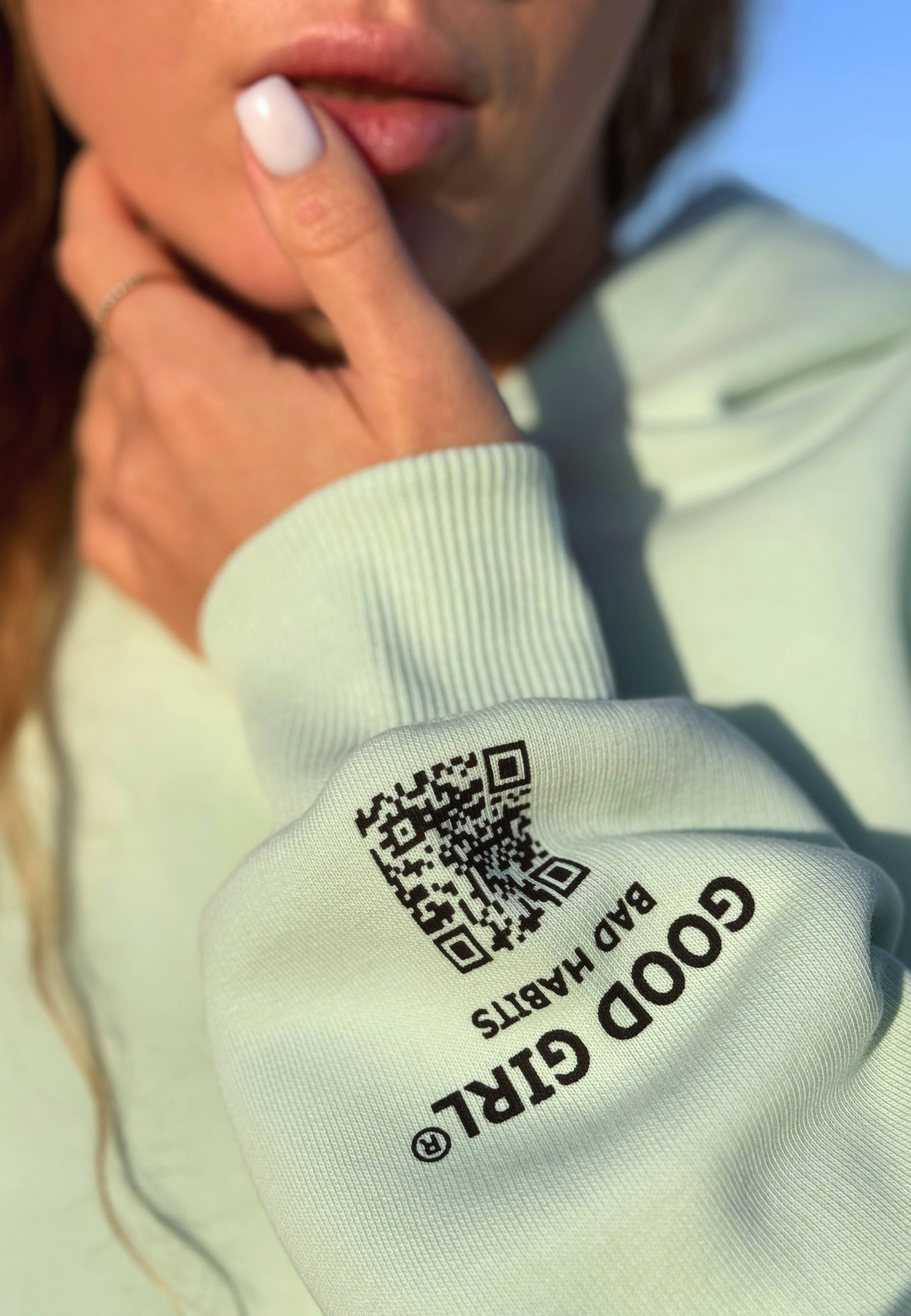 KAINY Sweatjacke Mint GOOD GIRL BAD HABITS