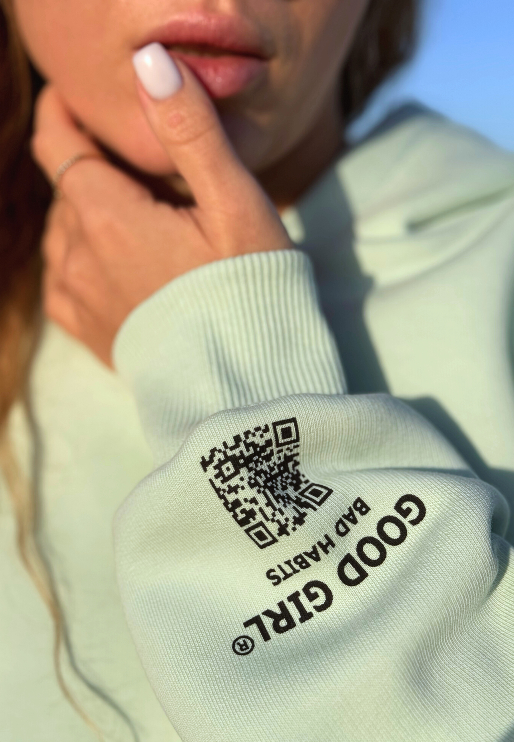 KAINY Sweatjacke Mint GOOD GIRL BAD HABITS