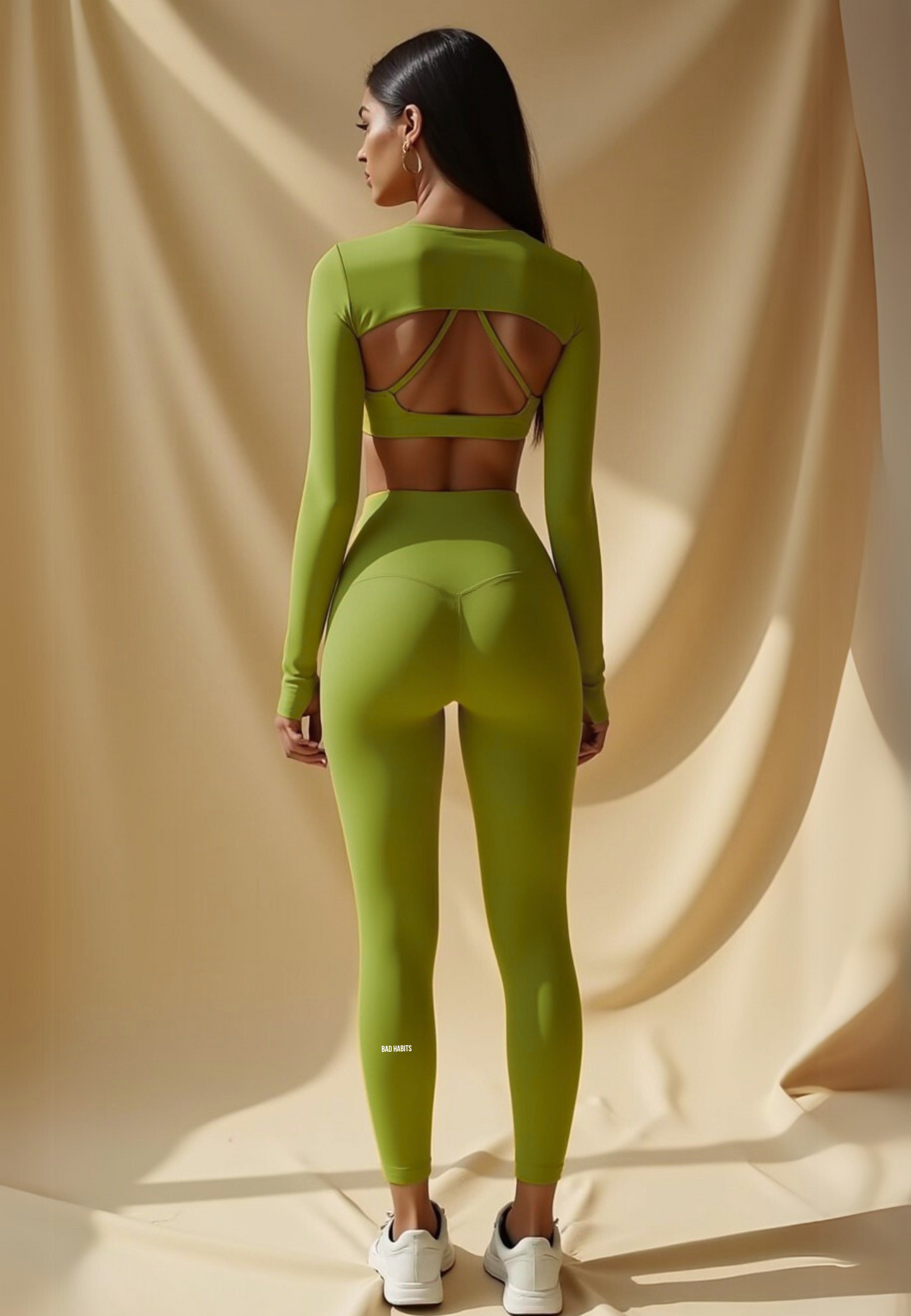 Leggings "BAD HABITS" Green GOOD GIRL BAD HABITS