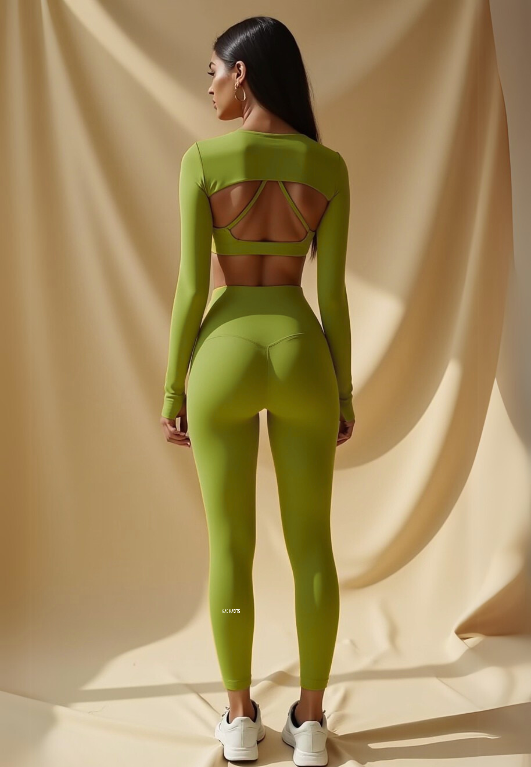 Leggings "BAD HABITS" Green GOOD GIRL BAD HABITS