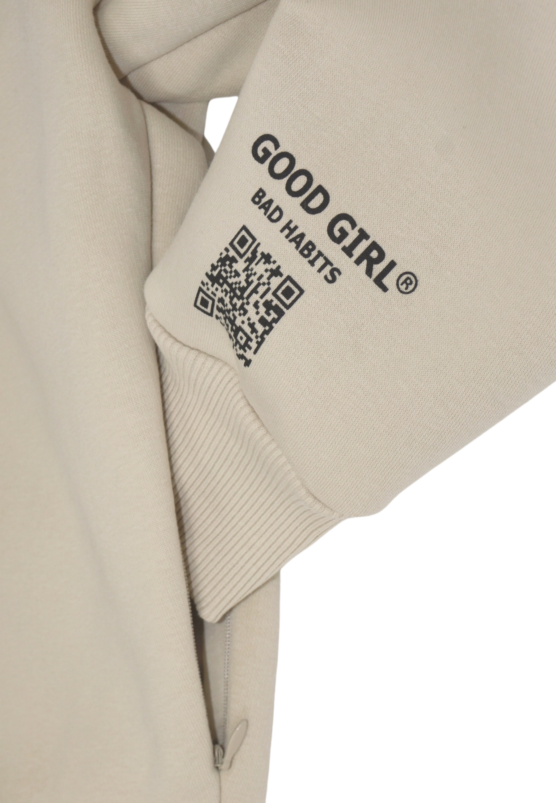 KRYMMY Hoodie Beige GOOD GIRL BAD HABITS