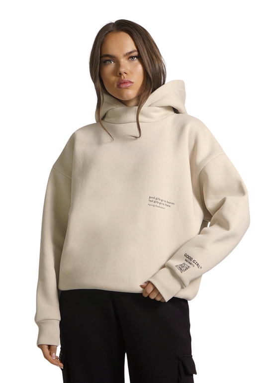 KRYMMY Hoodie Beige GOOD GIRL BAD HABITS