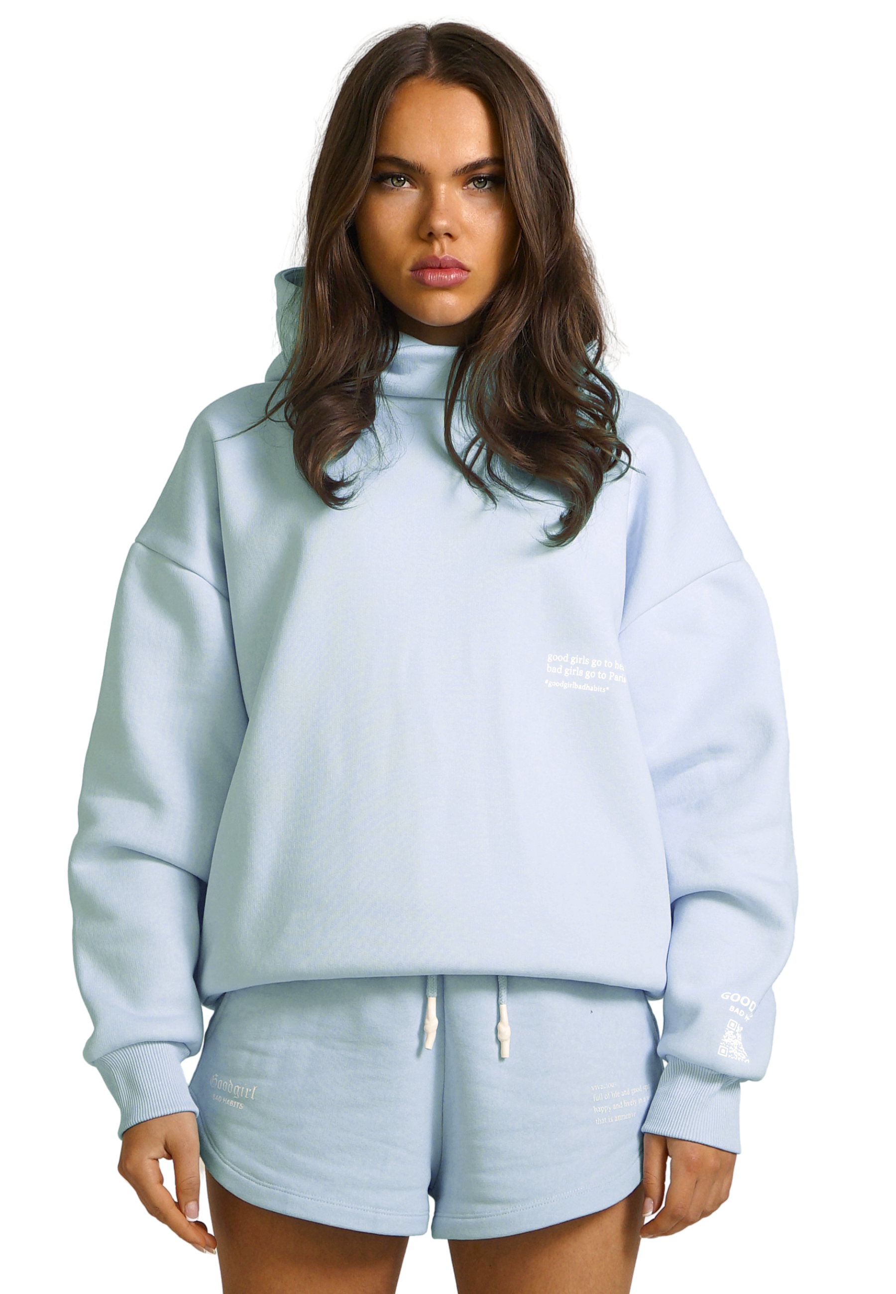 KRYMMY  Hoodie Hellblau GOOD GIRL BAD HABITS
