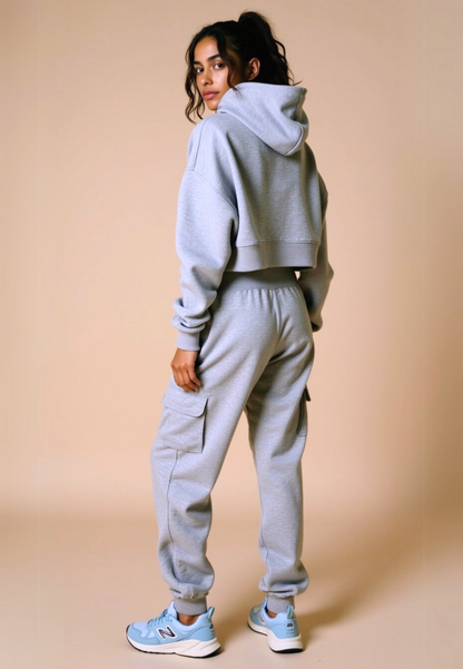 Crop Hoodie "TWENTY YEARS FROM NOW" - Weiss