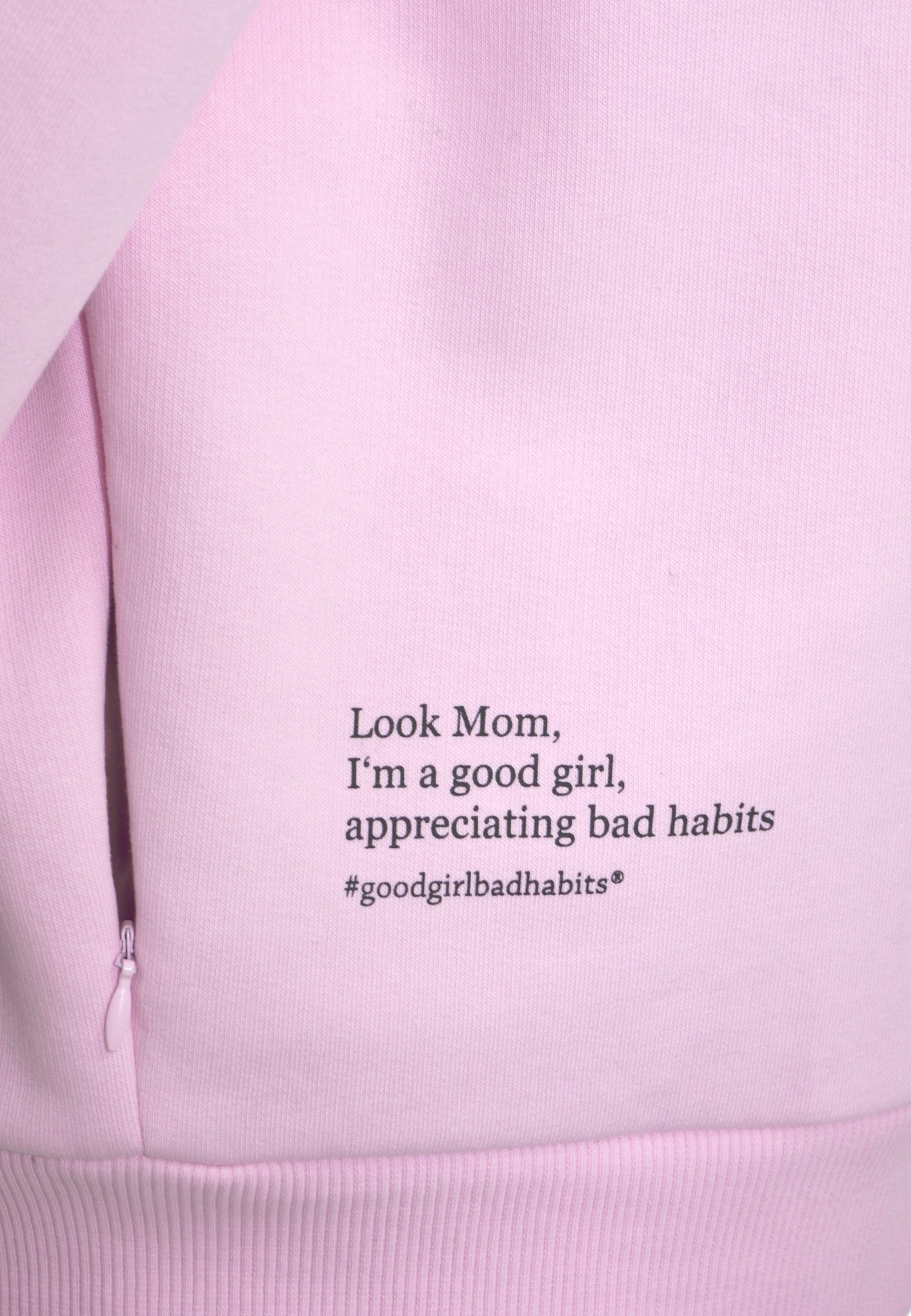 Hoodie mit Reißverschluss "Look Mom" -  Mint GOOD GIRL BAD HABITS
