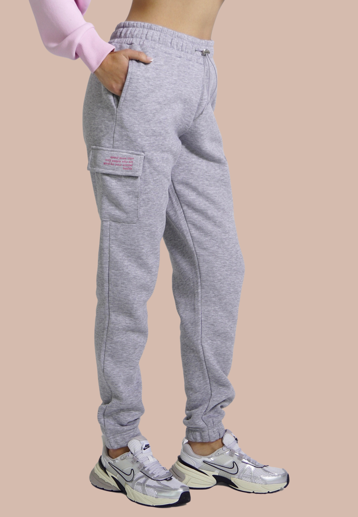SONA Cargo Joggers White