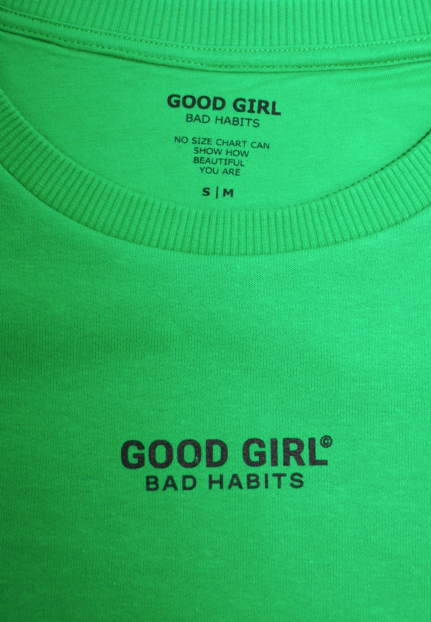 Crew Neck Sweat "GOOD ENOUGH FOR" - Schwarz