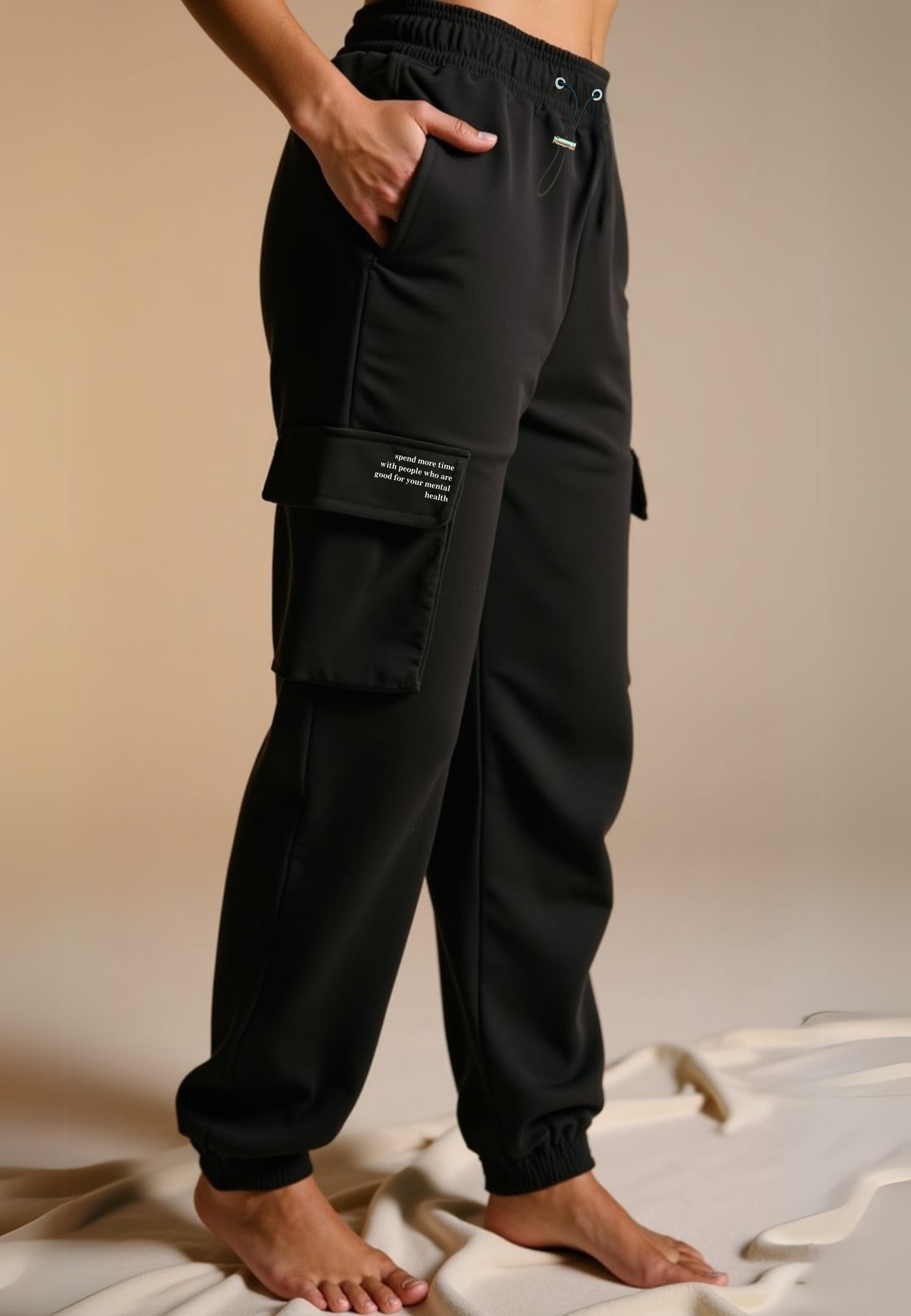 SONA Cargo Joggers White