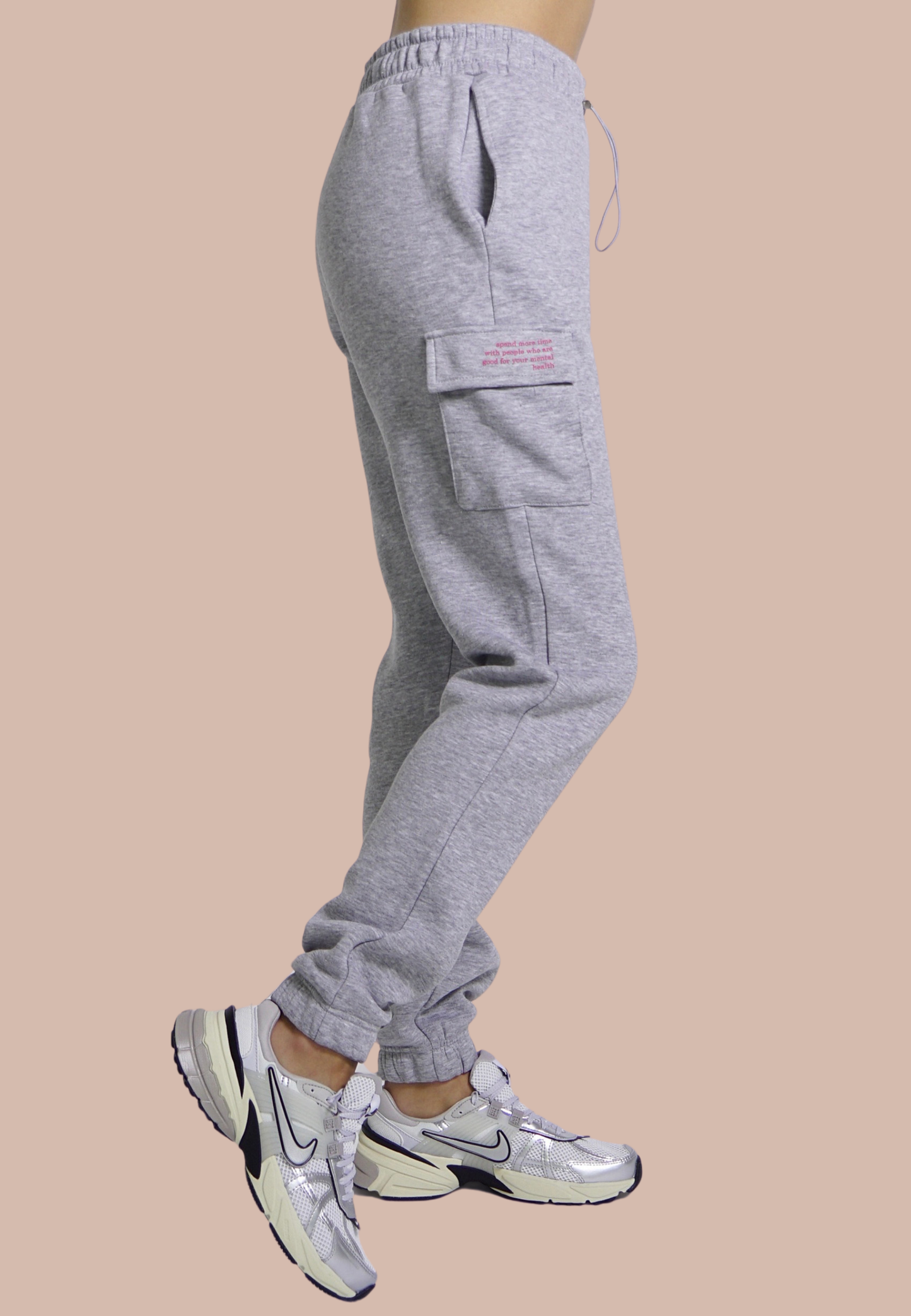 SONA Cargo Joggers White
