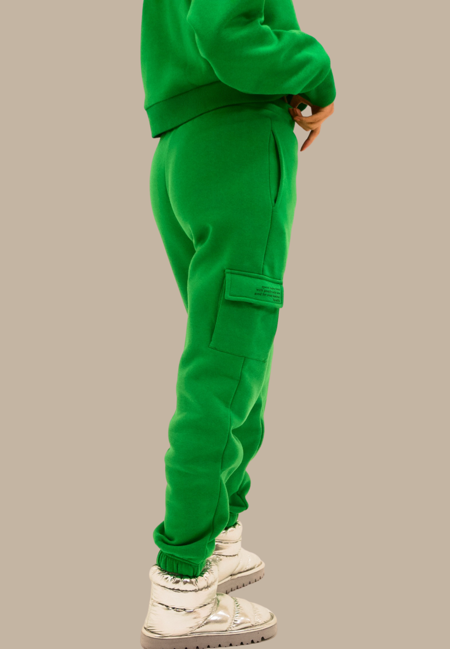 SONA Cargo Joggers White