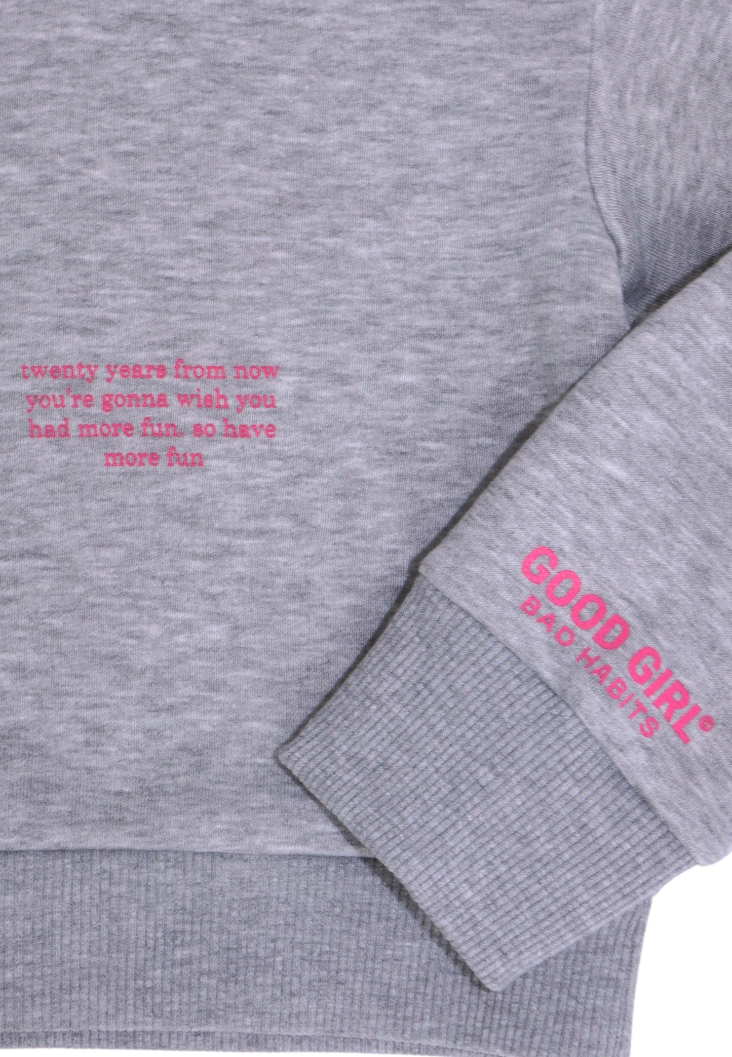 Crop Hoodie "TWENTY YEARS FROM NOW" - Weiss