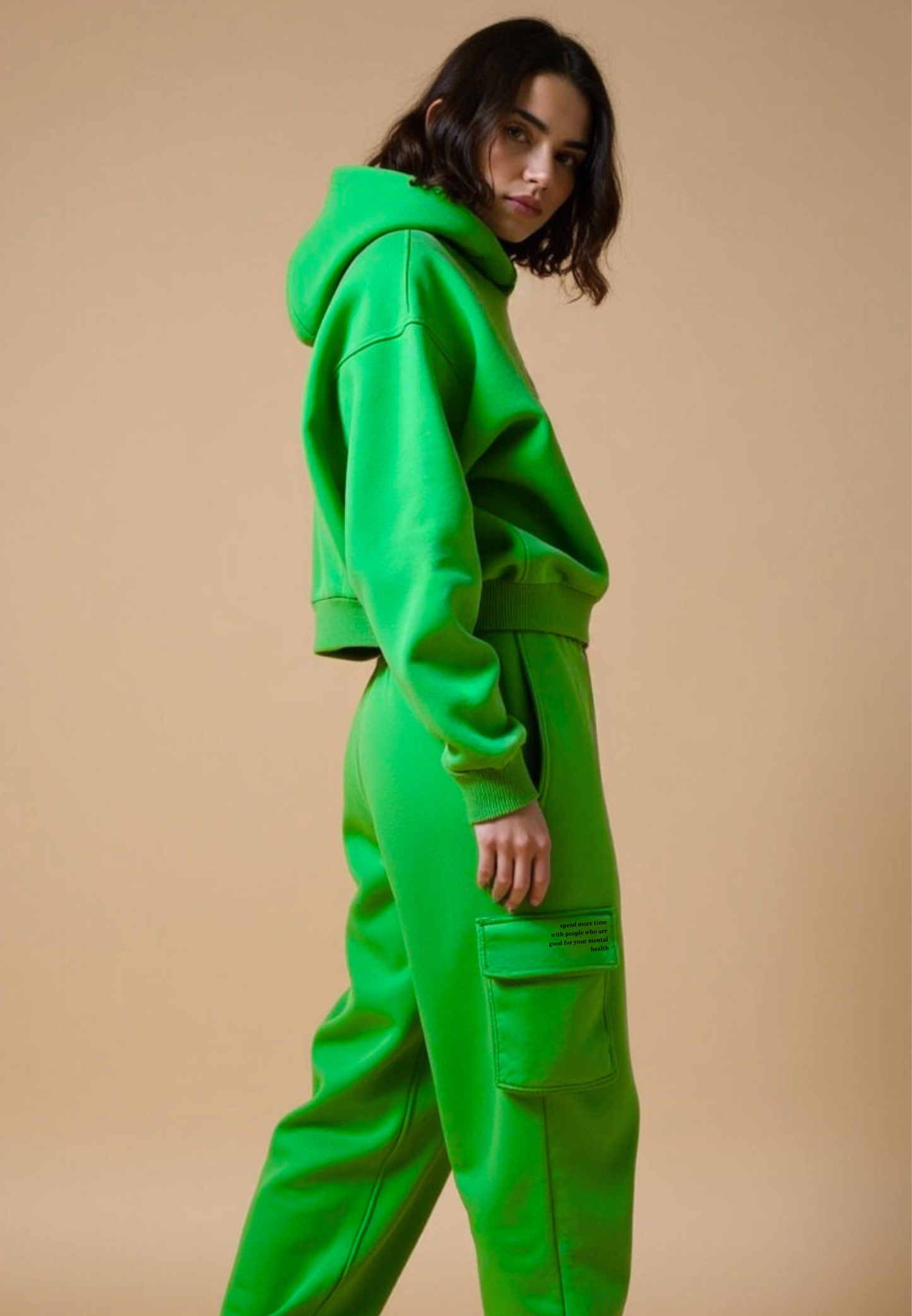 Crop Hoodie "TWENTY YEARS FROM NOW" - Weiss