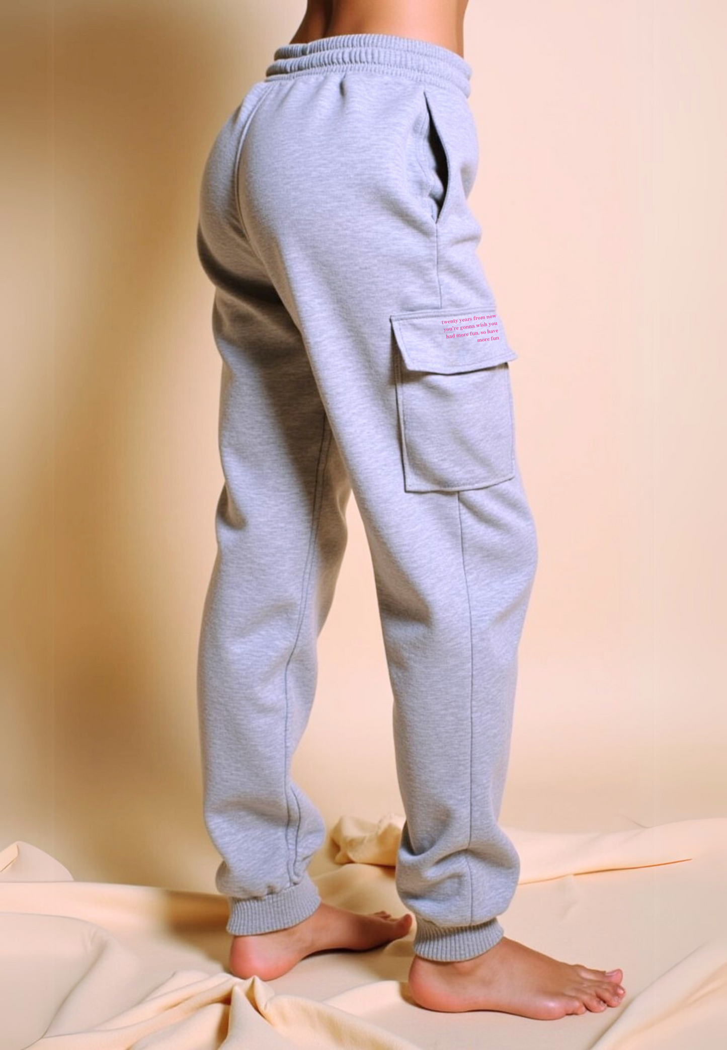 SONA Cargo Joggers White
