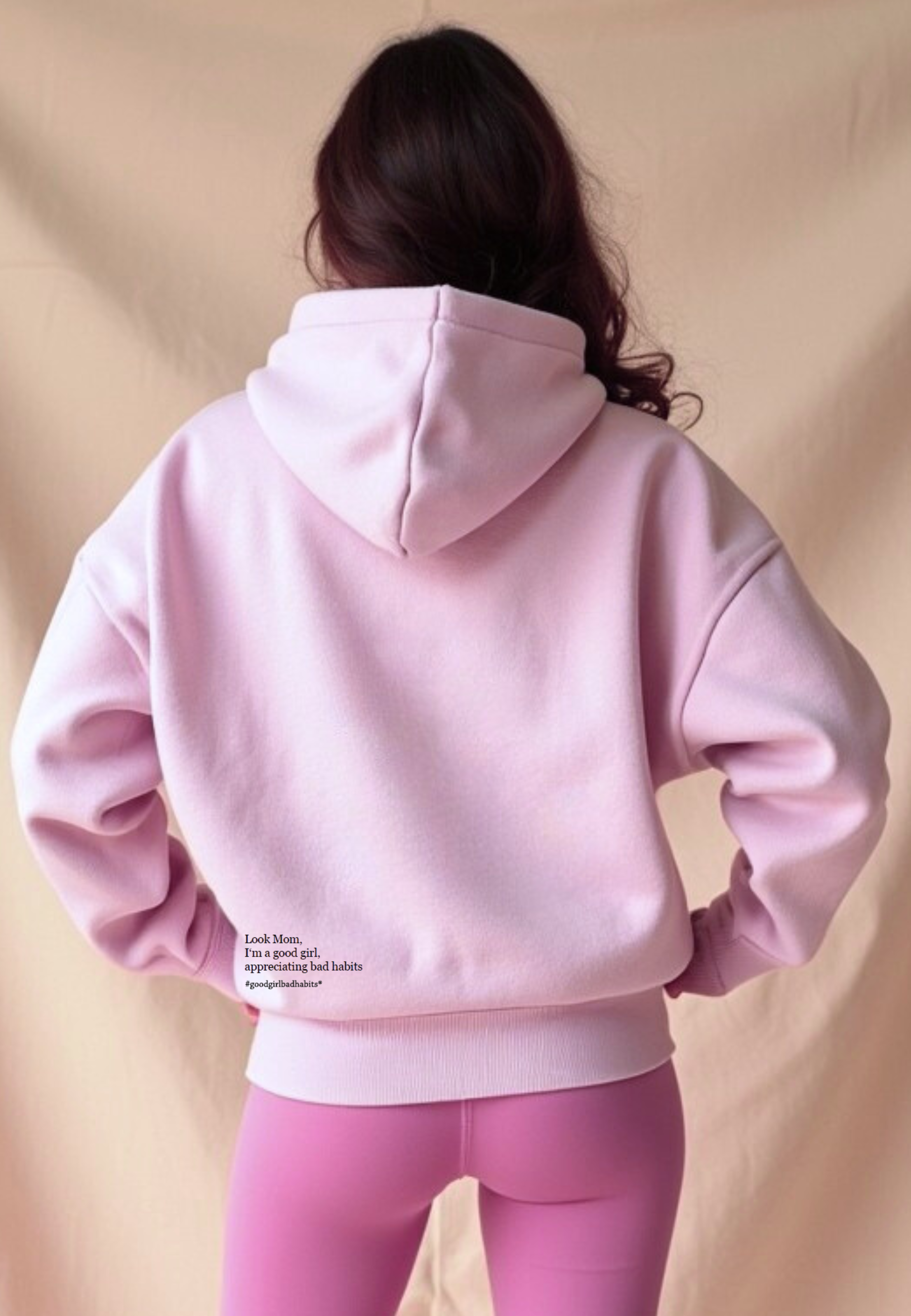 Hoodie mit Reißverschluss "Look Mom" -  Mint GOOD GIRL BAD HABITS