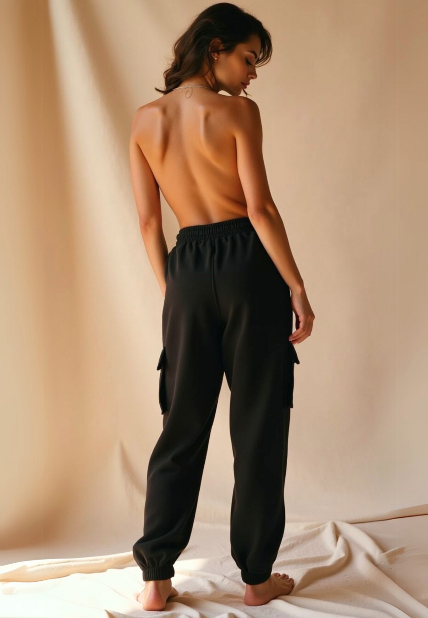 SONA Cargo Joggers White