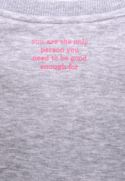 Crew Neck Sweat "GOOD ENOUGH FOR" - Schwarz